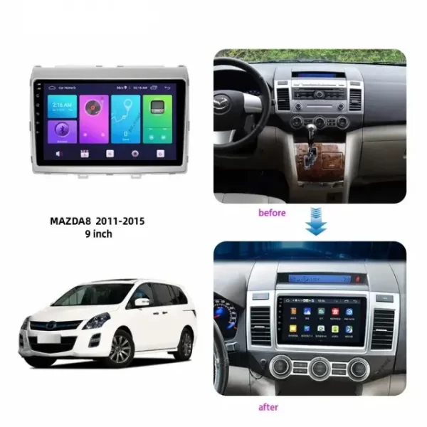 Car Frame Fascia Adapter For Mazda 8 2011-2015 Android Radio Dash Fitting Panel Kit (MAD-025) - Image 4