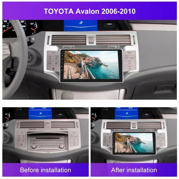 Car Frame Fascia Adapter Canbus Box Decoder Android Radio Audio Dash Fitting Panel Kit For Toyota Avalon (FT-100) - Image 2
