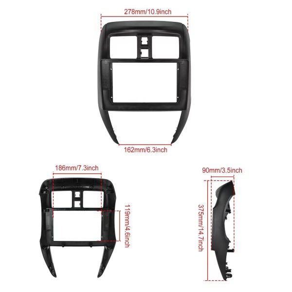 Car Frame Fascia Adapter Android Radio Dash Fitting Panel Kit For Nissan Versa Sedan (RC-102) - Image 4