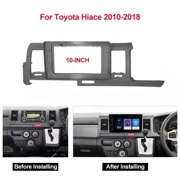 Car Frame Fascia Adapter For Toyota Hiace RHD 2005-2018 Android Big Screen Audio Dash Fitting Panel Kit (FT-105) - Image 2