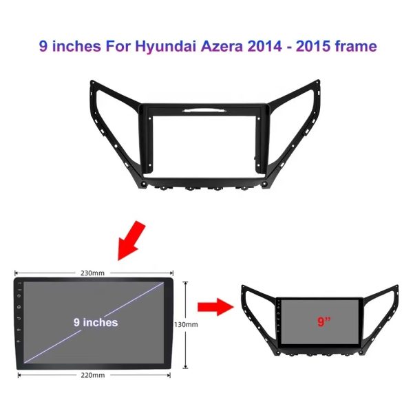Car Frame Fascia Adapter Canbus Box Decoder Android Radio Dash Fitting Panel Kit Hyundai Azera Grandeur HG (XD-106) - Image 3