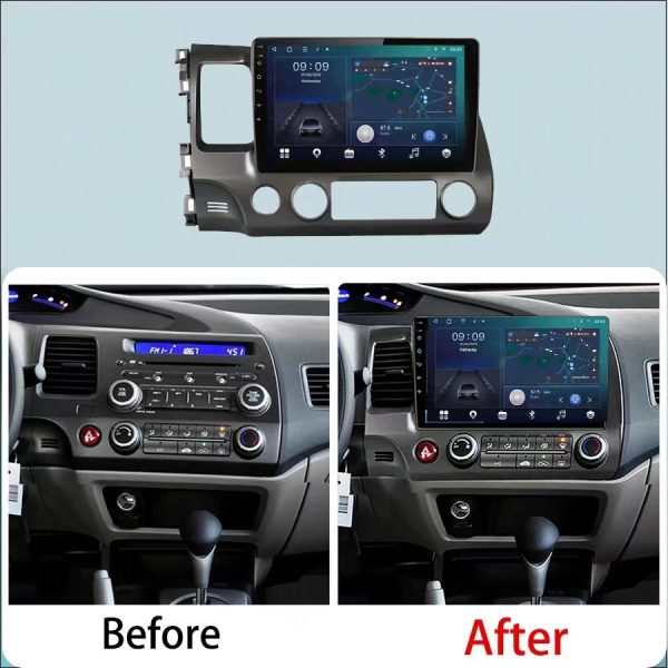 Car Frame Fascia Adapter Android Radio Dash Fitting Panel Kit For Honda Civic (BT-011) - Image 5