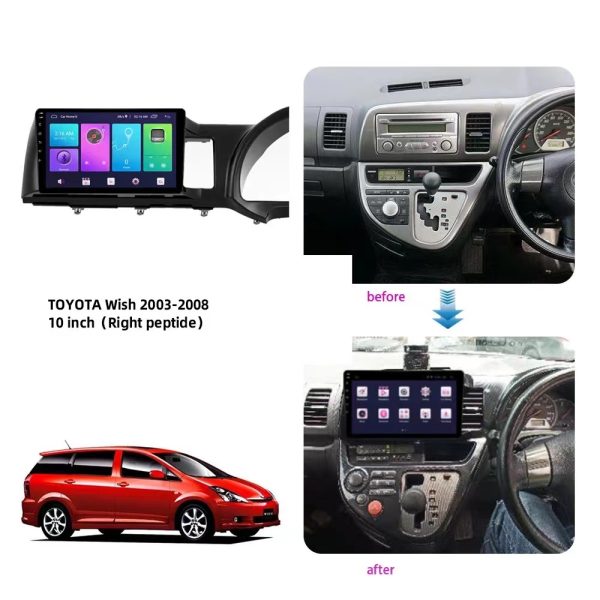 Car Fascia Frame Adapter Android Radio Audio Dash Panel For Toyota Wish (FT-115) - Image 6