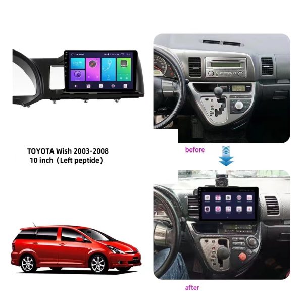 Car Fascia Frame Adapter Android Radio Audio Dash Panel For Toyota Wish (FT-115) - Image 5