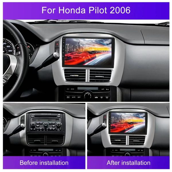 Car Frame Fascia Adapter Android Radio Dash Fitting Panel Kit For Honda Pilot (BT-117) - Image 2