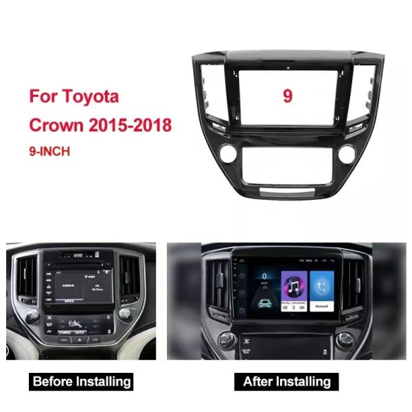 Car Frame Fascia Adapter Canbus Box Decoder Android Radio Dash Fitting Panel Kit For Toyota Crown 14 （FT-127) - Image 2