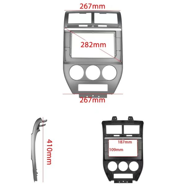 Car Frame Fascia Adapter Canbus Box For Dodge Caliber Jeep Compass 1 MK Patriot Android Radio Dash Fitting Panel Kit (JP-013) - Image 3
