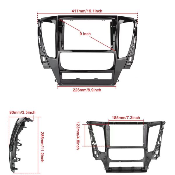 Car Frame Adapter For Mitsubishi Pajero 2016-2019 2020+ Android Radio Audio Dash Panel (SL-013014) - Image 5