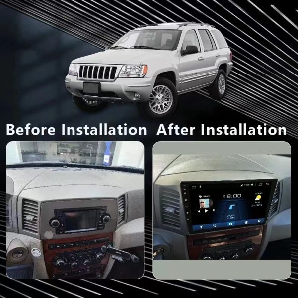 Car Frame Fascia Adapter Canbus Box Android Radio Dash Fitting Panel Kit For Jeep Grand Cherokee (JP-014) - Image 2