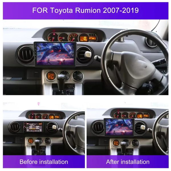 Car Frame Fascia Adapter For Toyota Rumion Corolla 2007-2019 Android Radio Dash Fitting Panel Kit (FT-173) - Image 2