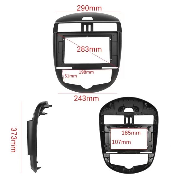 Car Frame Fascia Adapter For Nissan Tiida 2011-2015 Android Android Radio Dash Fitting Panel Kit (RC-018019020) - Image 3