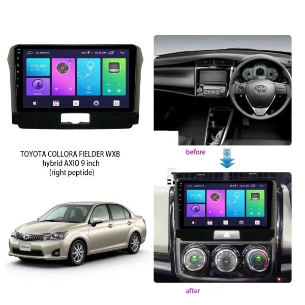 Car Frame Fascia Adapter Android Radio Dash Fitting Panel Kit For Toyota Corolla Hybrid Fielder Axio (FT-197) - Image 2