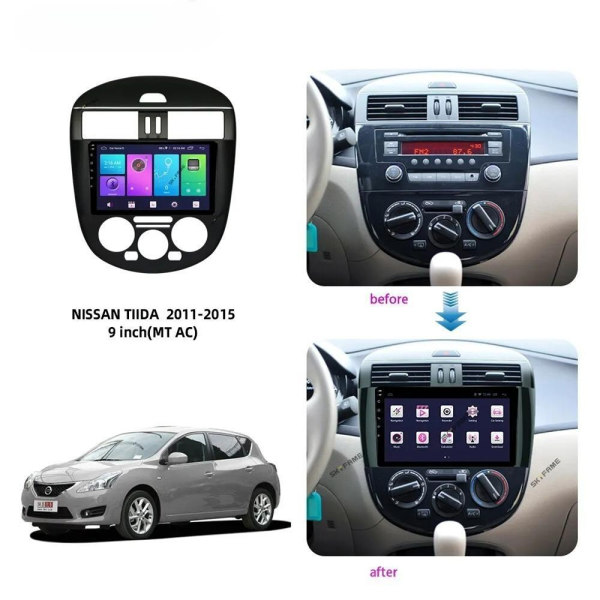 Car Frame Fascia Adapter For Nissan Tiida 2011-2015 Android Android Radio Dash Fitting Panel Kit (RC-018019020) - Image 4
