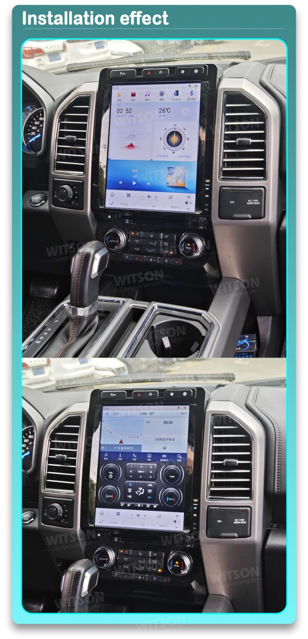 12.1" Screen Tesla Vertical Android Screen For Ford F150 Raptor 2015-2021 Car Multimedia Stereo GPS Carplay Player (SPZJ-002) - Image 11