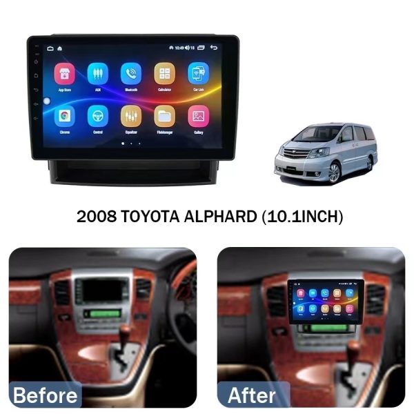 Car Frame Fascia Adapter For Toyota Alphard Vellfire 2008-2015 Android Radio Dash Fitting Panel Kit (FT-203) - Image 3