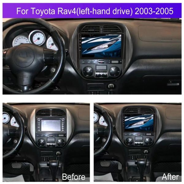 Car Radio Fascia Frame Adapter Android Radio Audio Dashboard Kit Face Plate For Toyota RAV4 2006-2012 (FT-245) - Image 2