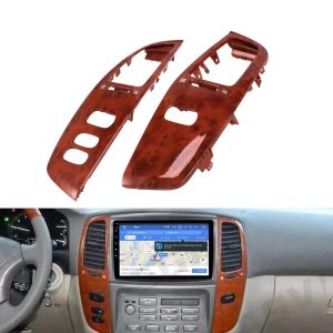 2PCS Car Air Conditioner Outlet Frame A/C Vents Plate Panel for Toyota Land Cruiser 100 LC100 FJ100 1999-2007 LHD Dashboard Air AC Vent Outlet Car Accessories Walnut (FT-277)