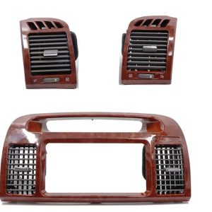 Center Dash A/C Outlet Vent Panel Compatible with Toyota Camry 2003-2006 3 Inch Set 55650-AA020-B0, Walnut (FT-279)