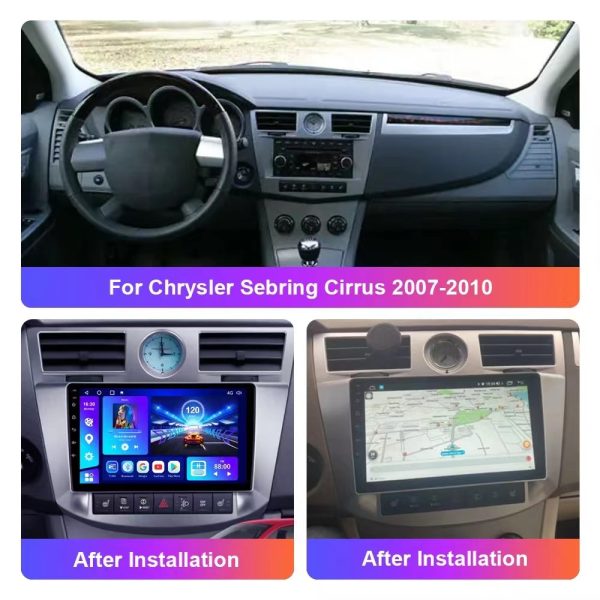 Car Frame Fascia Adapter Android Radio Dash Fitting Panel Kit For Chrysler Sebring 3 JS (KLST-003) - Image 2