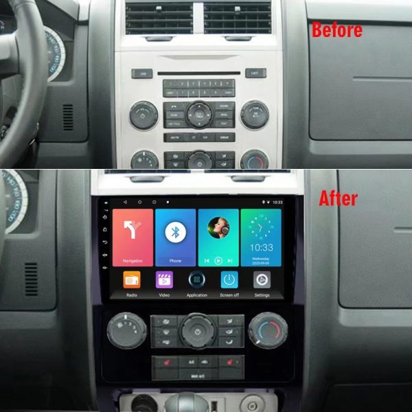 Car Frame Fascia Adapter Android Radio Audio Dash Fitting Panel Kit For Ford Escape Kuga Explorer Mazda Tribute (FORD-031) - Image 2