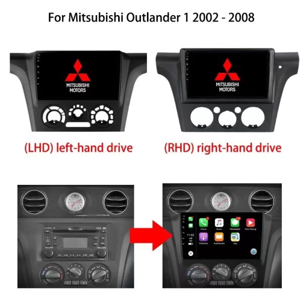 Car Frame Fascia Adapter Android Radio Dash Fitting Panel Kit For Mitsubishi Airtrek Outlander (SL-032) - Image 2