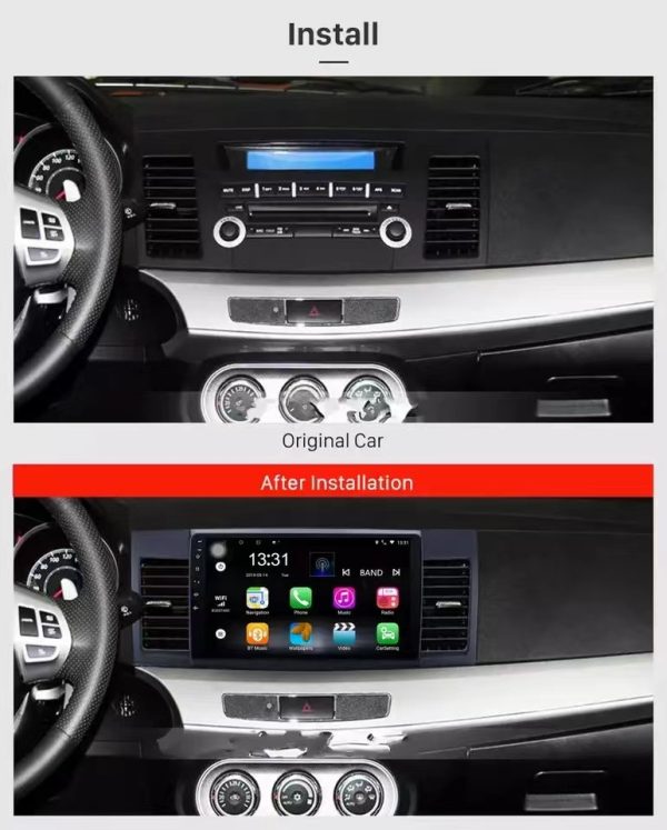 Car Frame Fascia Adapter Android Radio Dash Fitting Panel Kit For Mitsubishi Lancer 10 Fortis (SL-004) - Image 3