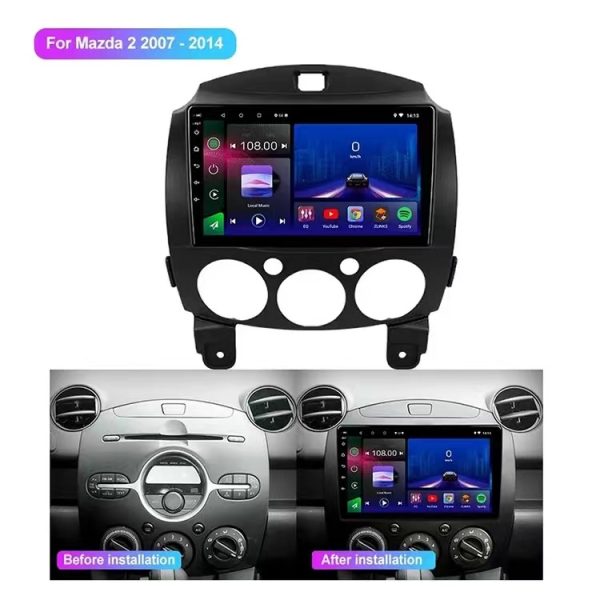 Car Frame Fascia Adapter For Mazda 2 Demio Android Radio Dash Fitting Panel Kit (MZD-004) - Image 2