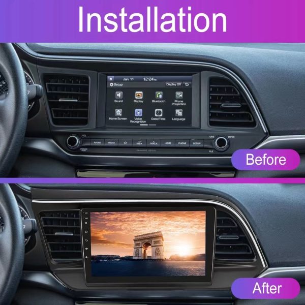 Car Frame Fascia Adapter Canbus Box Decoder Android Radio Dash Fitting Panel Kit For Hyundai Elantra (XD-040) - Image 2