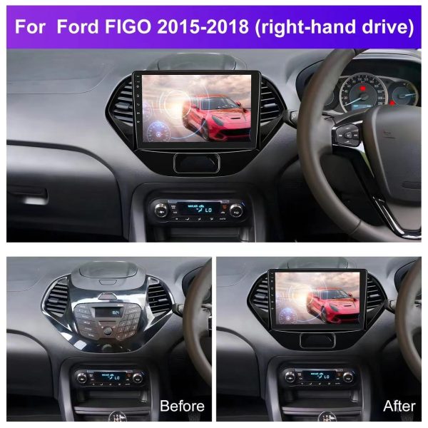 Car Frame Fascia Adapter Android Panel Dash Kit Installation Frame Trim Bezel Fascias For Ford Figo KA Aspire Freestyle (FORD-041042) - Image 3