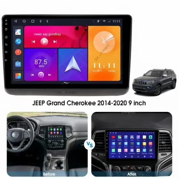 Car Frame Fascia Adapter Android Radio Dash Fitting Panel Kit For Jeep Grand Cherokee (JP-021) - Image 2