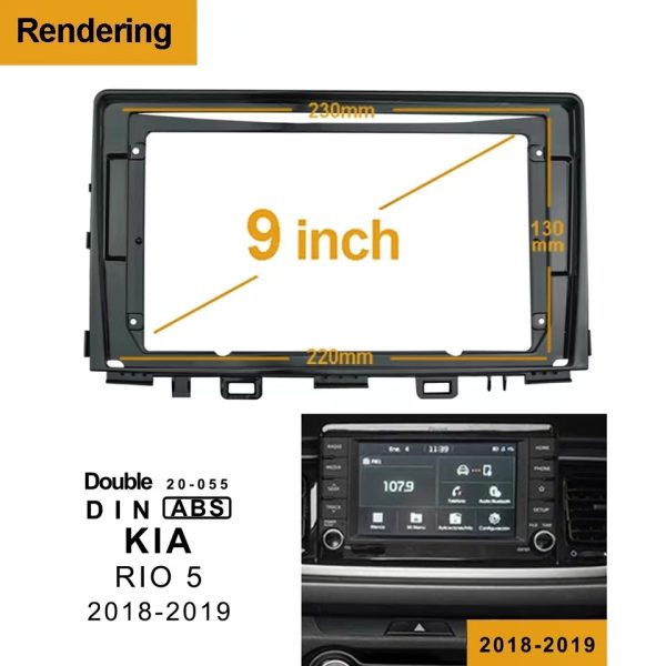 Car Frame Fascia Adapter Canbus Box Decoder Android Radio Dash Fitting Panel Kit For Kia Stonic RIO YB KX Cross (QY-042) - Image 2