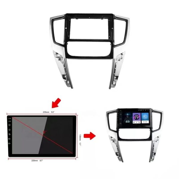 Car Frame Fascia Adapter Android Radio Audio Dash Fitting Panel Kit For Mitsubishi Triton (SL-042059) - Image 3
