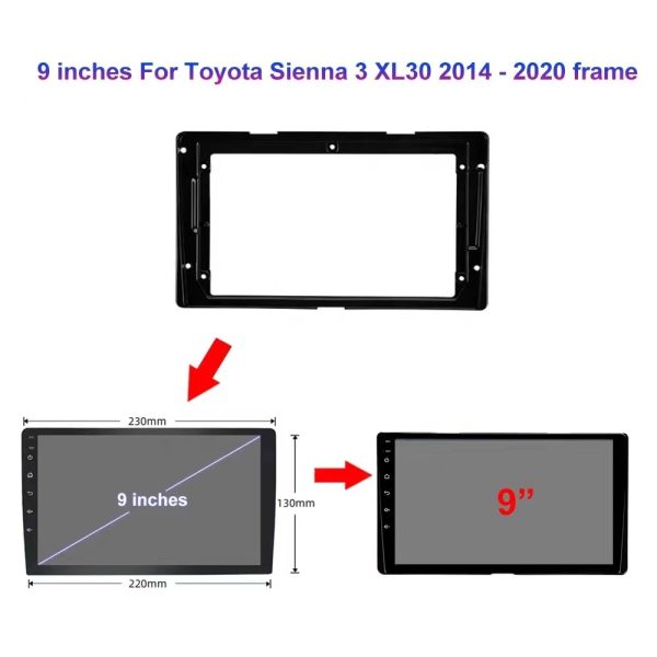 Car Frame Fascia Canbus Box Adapter Decoder For Toyota Sienna 3 XL30 2014-2020 Android Radio Dash Fitting Panel Kit (FT-048) - Image 4