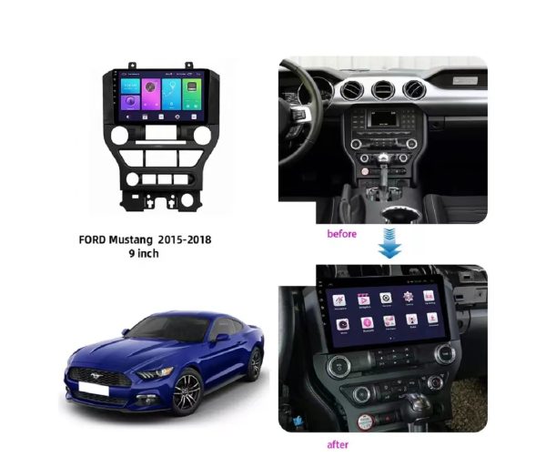 Car Fascia Frame Adapter For Ford Mustang 2015-2018 Android Radio Dashboard Fitting Panel Kit Face Plate (FORD-048049) - Image 3