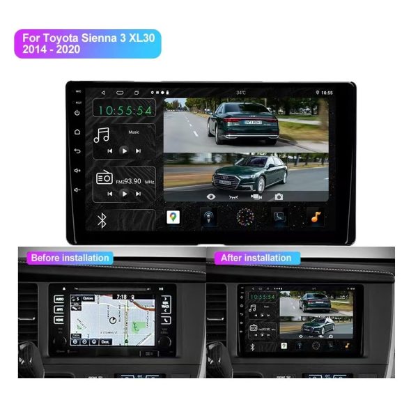 Car Frame Fascia Canbus Box Adapter Decoder For Toyota Sienna 3 XL30 2014-2020 Android Radio Dash Fitting Panel Kit (FT-048) - Image 3
