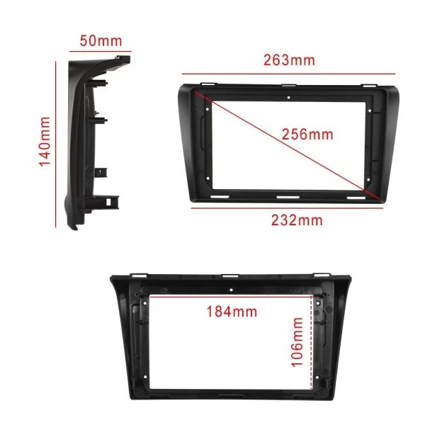 Car Frame Fascia Adapter Canbus Box Android Radio Audio Dash Fiting Panel Kit For Mazda 3 (MZD-005) - Image 4