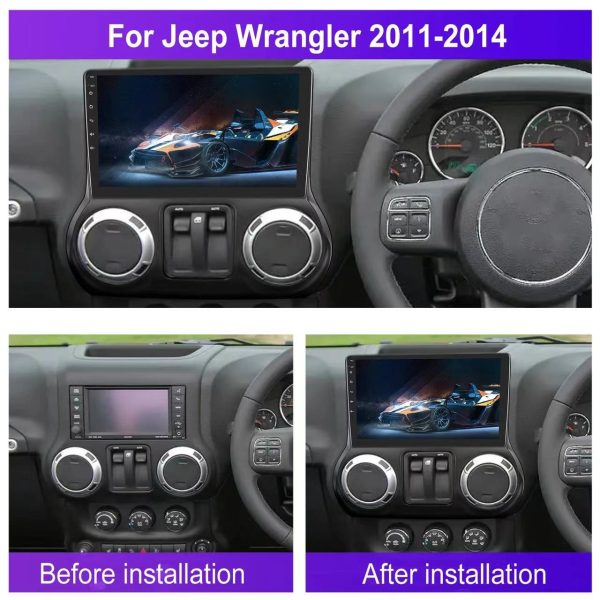 Car Frame Fascia Adapter Canbus Box Decoder Android Radio Dash Fitting Panel Kit For Jeep Wrangler Rubicon (JP-005006) - Image 2
