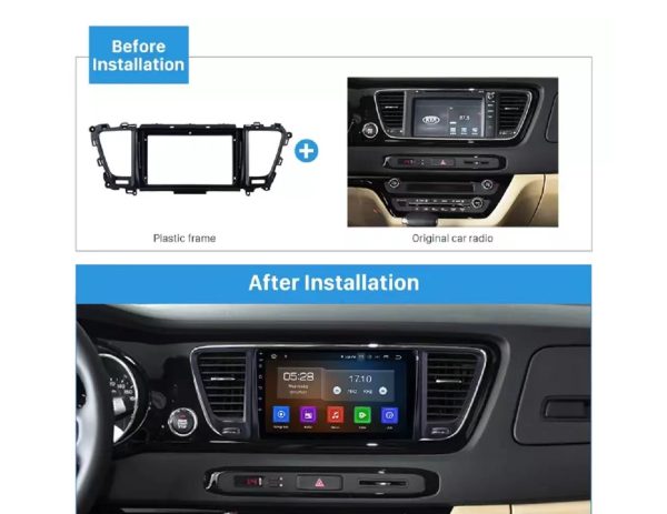 Car Frame Fascia Adapter For KIA Carnival Sedona 2014-2018 Android Radio Dash Fitting Panel Kit (QY-051) - Image 2