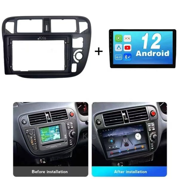 Car Frame Fascia Adapter Android Radio Audio Dash Fitting Panel Kit For Honda Civic (BT-052) - Image 2