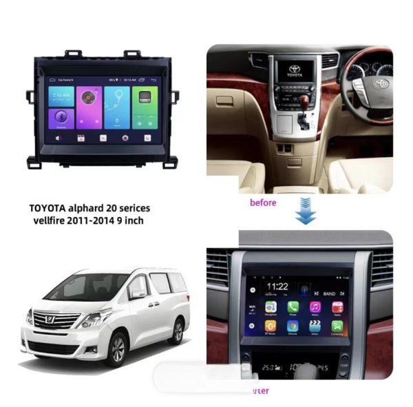 Car Radio Fascia Frame Adapter Canbus Box For Toyota Alphard 20 Series Vellfire Android Radio Dash Fitting Panel Kit(FT-058) - Image 2