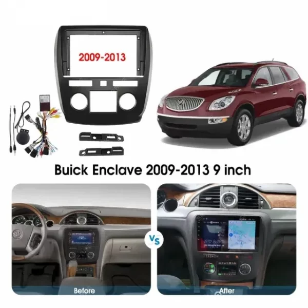 Car Frame Fascia Adapter Canbus Box Android Radio Dash Fitting Panel Kit For Buick Enclave (BK-033038) - Image 4
