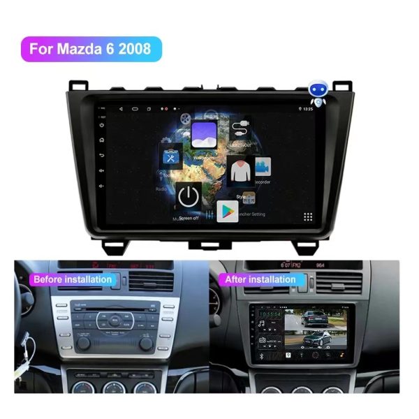 Car Frame Fascia Adapter For Mazda 6 Mazda6 2009-2015 Android Radio Dash Fitting Panel Kit (MZD-007) - Image 2