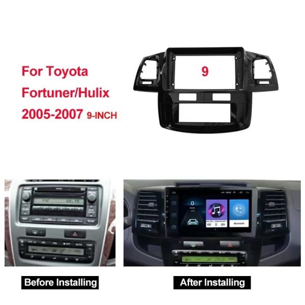 Car Fascia Frame Adapter Android Radio Dash Fitting Panel Kit For Toyota Vigo Hilux Fortuner (FT-072) - Image 4