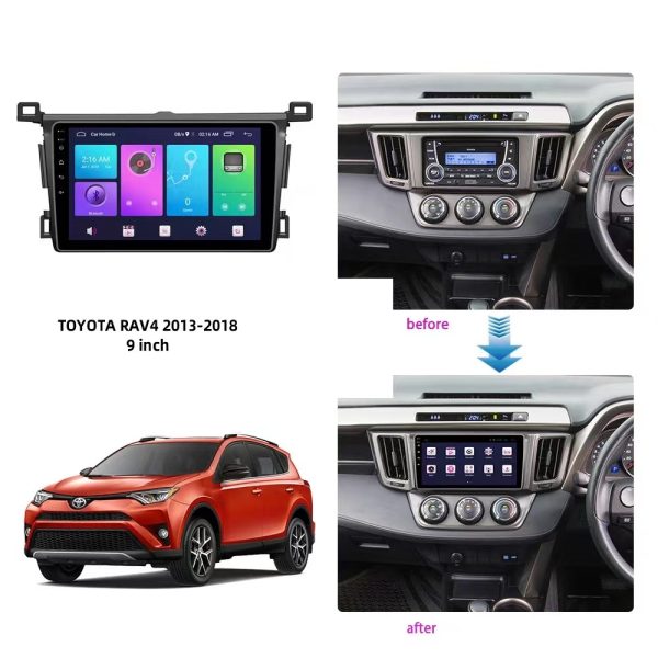Car Frame Fascia Adapter Canbus Box Decoder Android Radio Dash Fitting Panel Kit For Toyota RAV4 (FT-074) - Image 3