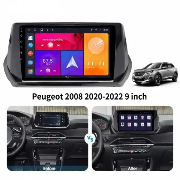 Car Frame Fascia Adapter Canbus Box Decoder Android Radio Dash Fitting Panel Kit For Peugeot 2008 P24 Peugeot 208 P21 (BZ-023) - Image 2