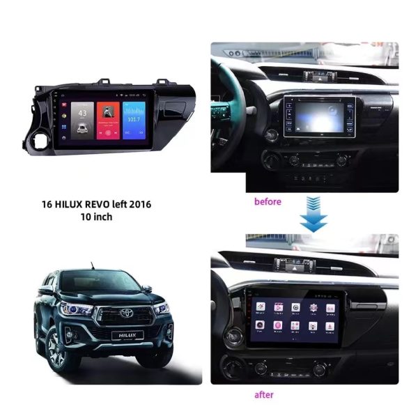 Car Frame Fascia Adapter For Toyota Hilux Revo Vigo IMV 2016 Android Radio Dash Fitting Panel Kit (FT-076077) - Image 6