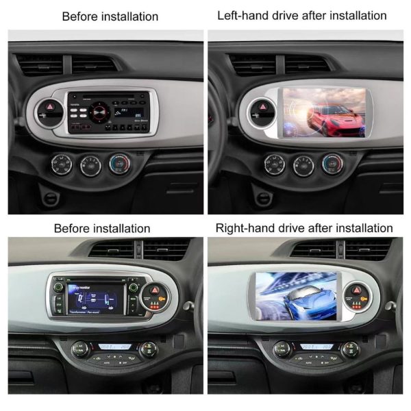 Car Frame Fascia Adapter For Toyota Yaris Vios 2012-2017 Android Radio Dash Fitting Panel Kit (FT-079) - Image 3
