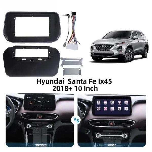 Car Frame Fascia Adapter Android Radio Dash Fitting Panel Kit For Hyundai Ix45 Santafe Santa Fe (XD-044) - Image 2
