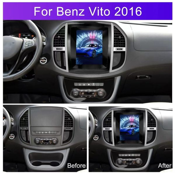 9.7'' Tesla Vertical Screen For Mercedes Benz Vito 3 W447 2014-2020 Android Car Multimedia Player (SPZJ-008) - Image 5