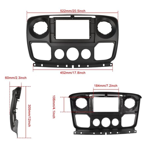 Car Frame Fascia Adapter Android Radio Audio Dash Fitting Panel Kit For Nissan Nv400 Renault Master Opel Movano (RC-086) - Image 6